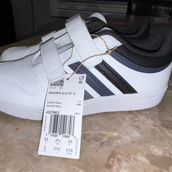 adidas Other - Adidas Kids' White and Black Velcro Sneakers